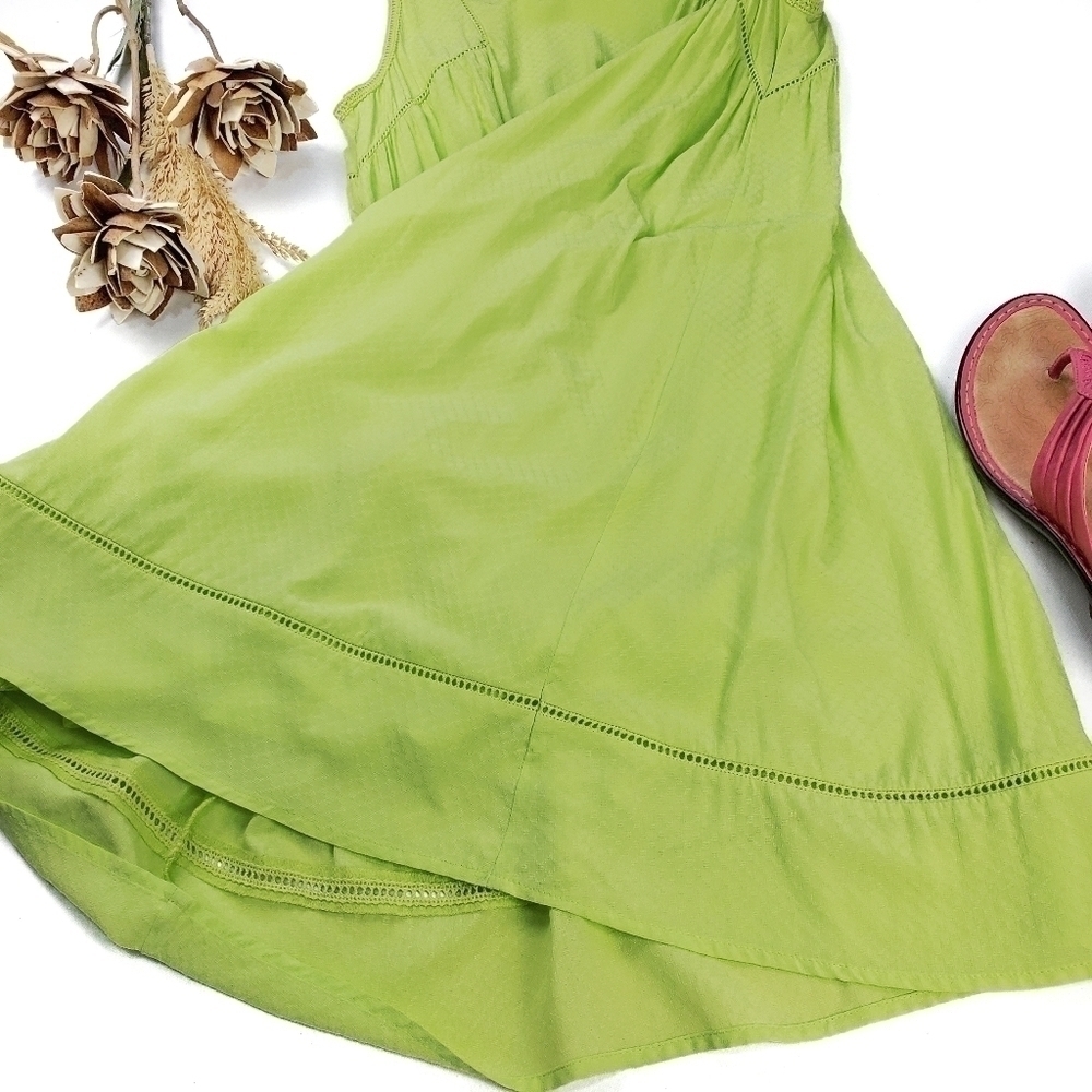 NEW Karl Marc John Lime Honeycomb Lined Dress S - Picture 5 of 10